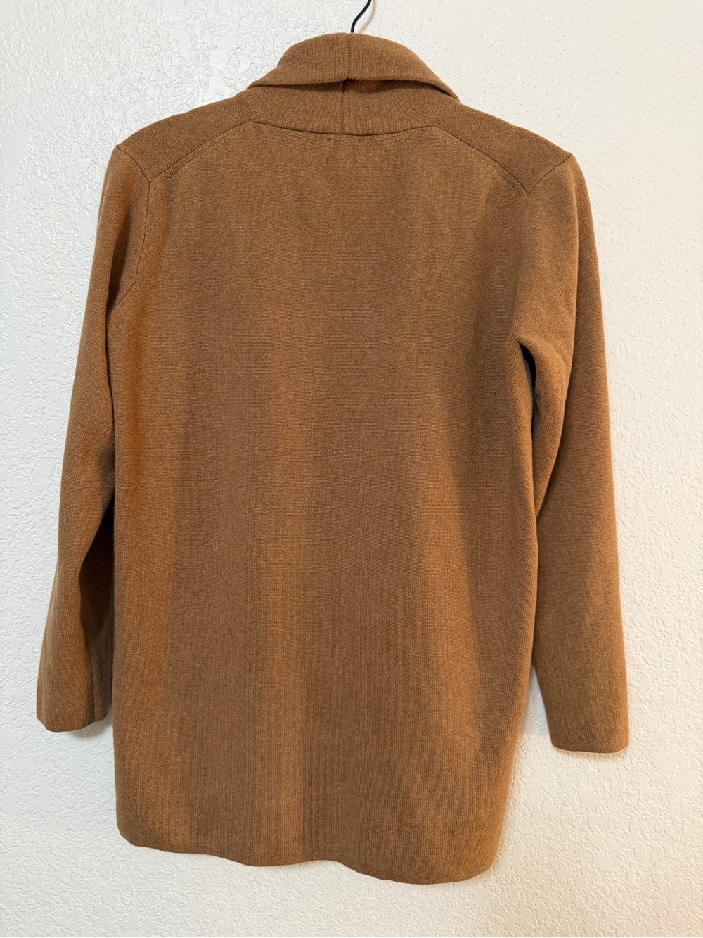 J. Crew Camel 100% Cotton Open-Front Shawl Collar Cardigan Jacket S - Picture 3 of 4